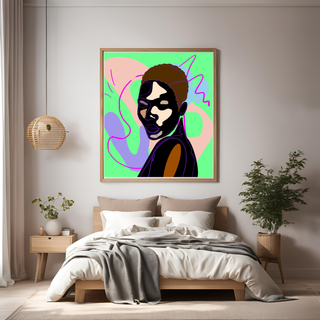 Afro Lady Abstract Poster