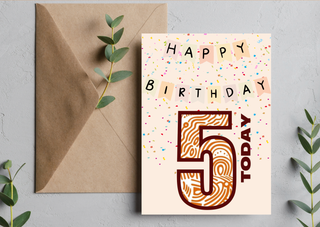 5th Birthday card