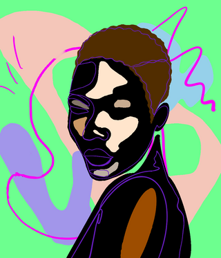 Afro Lady Abstract Poster