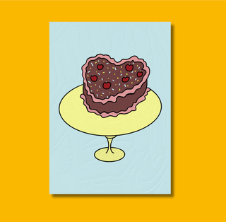 Chocolate Cake Postcard