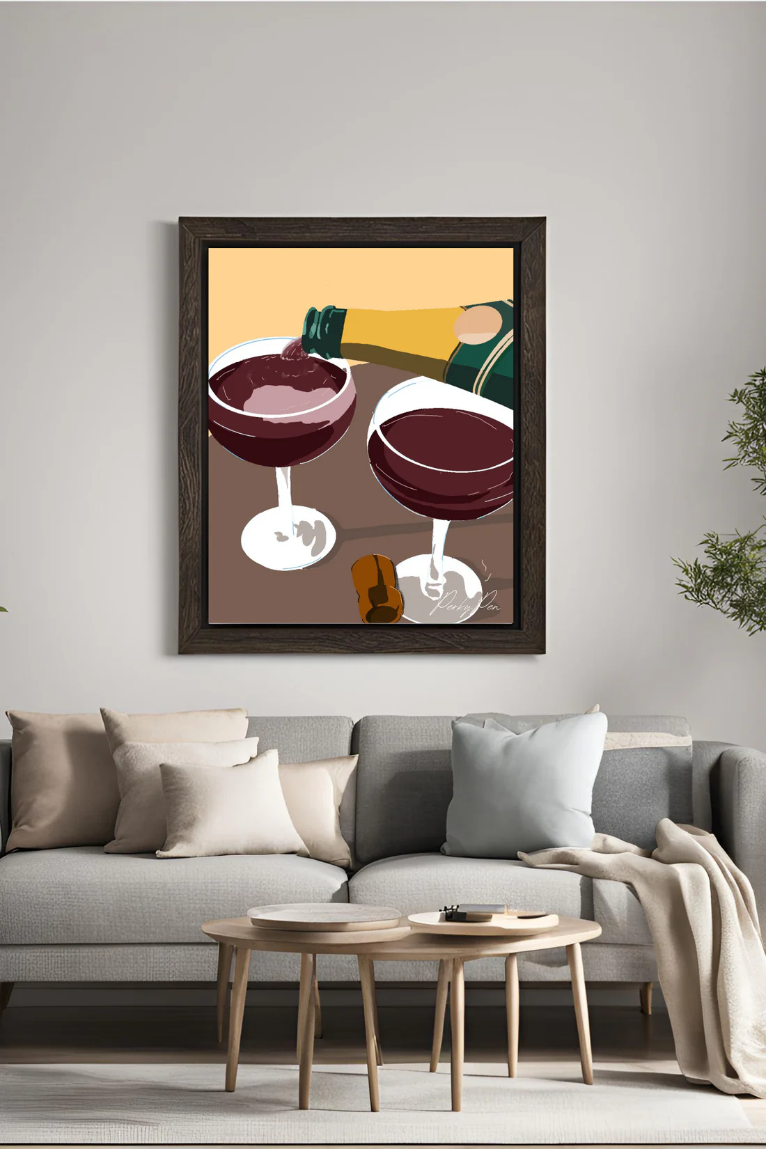 Perky Pen posters in MDF frames – sustainable & durable