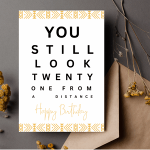 Birthday Card for Her – Afro Hair Celebration– African Patterns