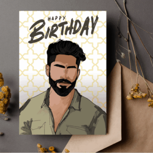 Birthday Card for Him – Handsome Brown Man