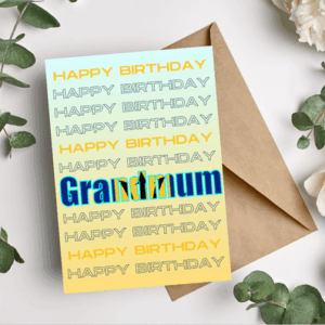 Birthday Card for Grandma – Barbados Flag Card