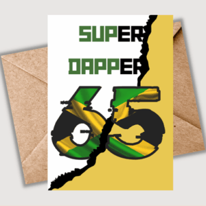 65 Birthday Card – African Print Greeting Card