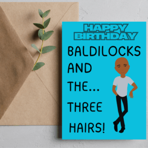 Birthday Card for Him – Bald Man