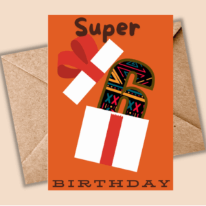 6th Birthday Card – African Print