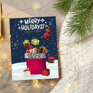 Merry Christmas Card - Afro-Inspired Card