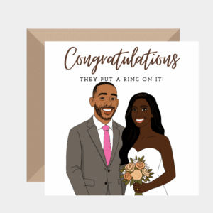 Wedding Card for Newlyweds  - Couples Getting Married