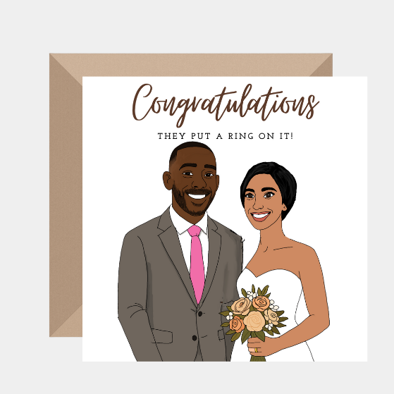 Wedding Card for Newlyweds - Couples Getting Married - Image 2