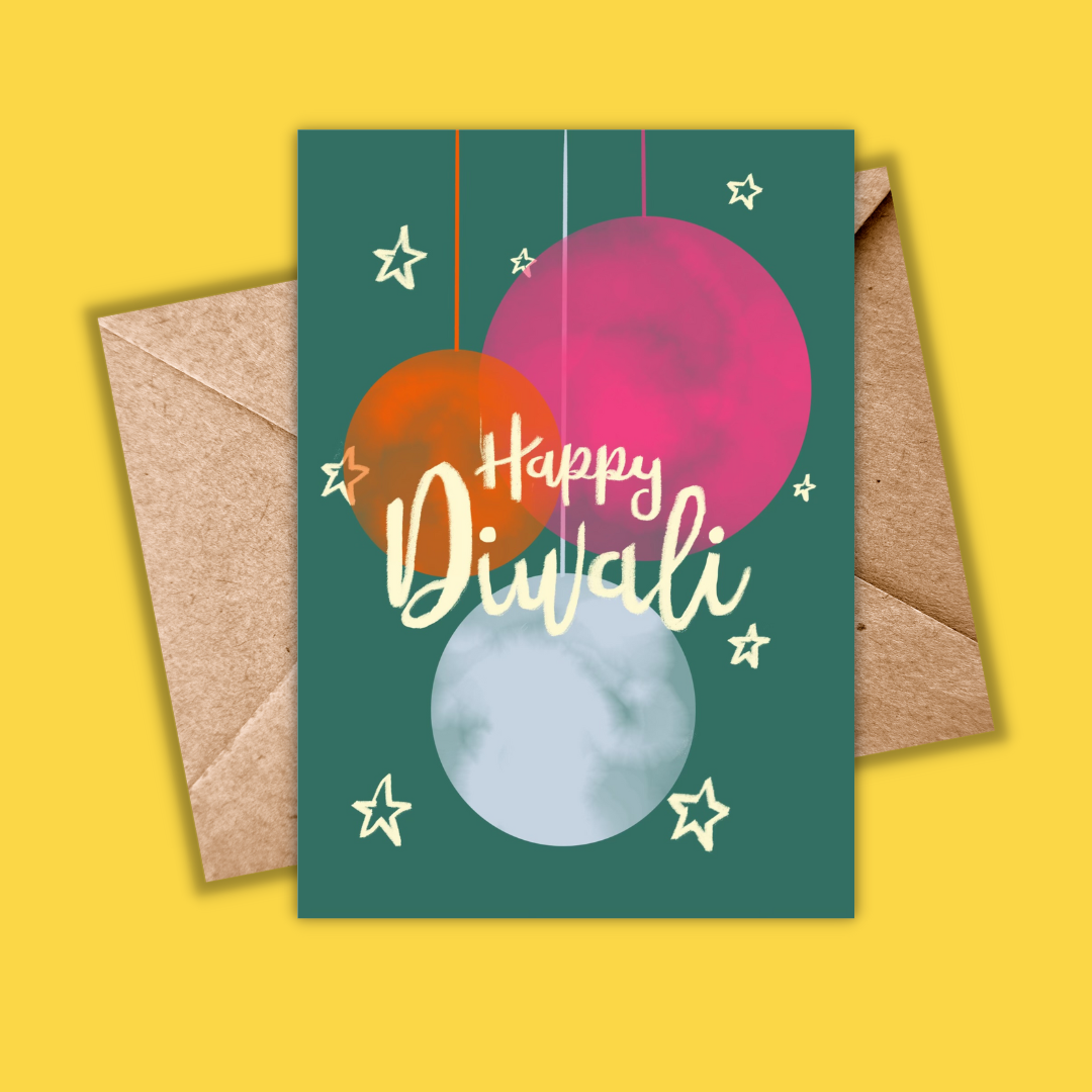 Happy Diwali Card - Diwali Moon Card