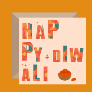 Diwali Card - Happy Diwali Marigolds