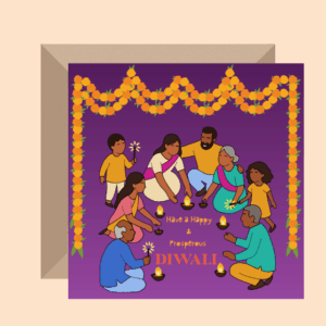 Happy Diwali - Diwali Lights Card for Family