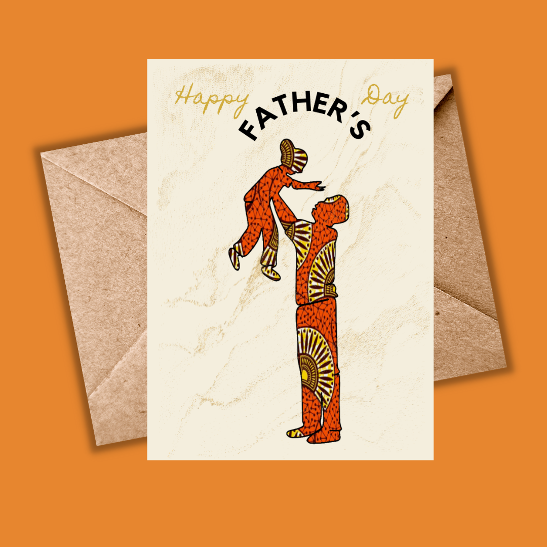 Father’s Day Card- Dad & Daughter African Pattern