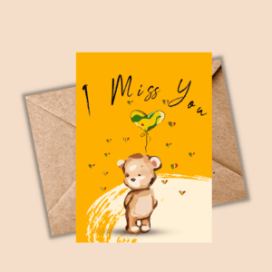 Miss You Card- Afrocentric Pattern Card