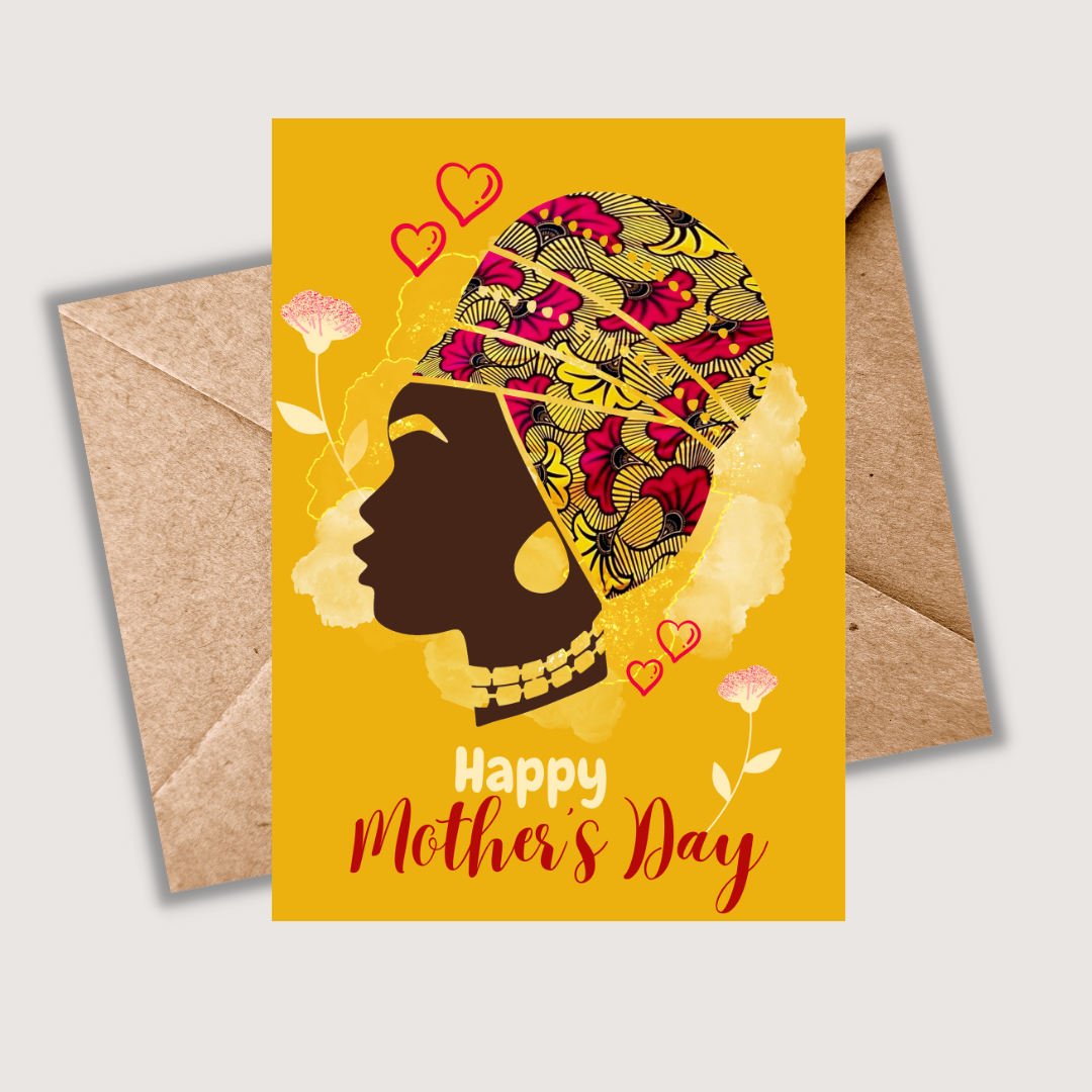 Happy Mother’s Day Card — Afrocentric Pattern Design