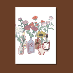 Plantable Postcard- Jars of Flowers