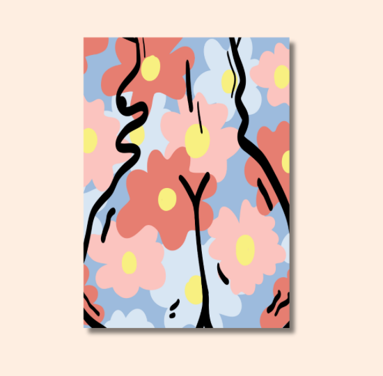Plantable Postcard- Abstract Figure