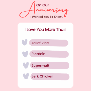 Anniversary Cards - Afrocentric Food Designs