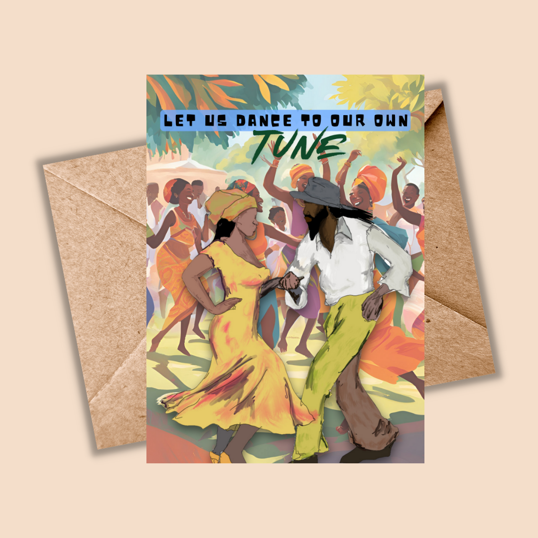 Happy Valentine’s Day Card - Afrocentric Couple Illustration