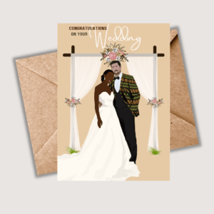 Wedding Card for Newlyweds - Interracial Couples