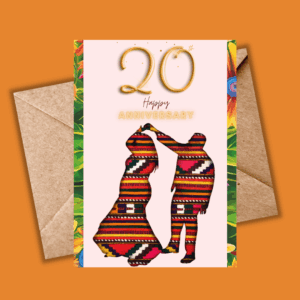 Anniversary Cards - Afrocentric 20th Anniversary